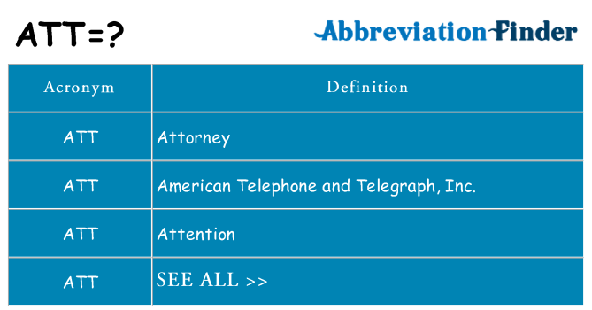 What does att stand for