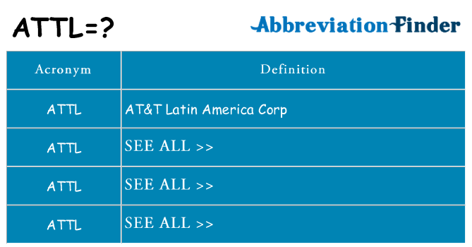 What does attl stand for