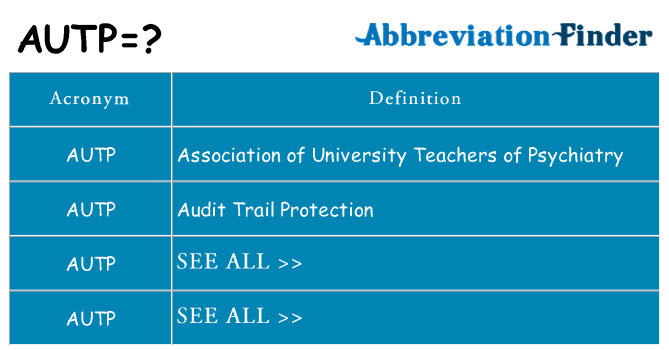 What does autp stand for