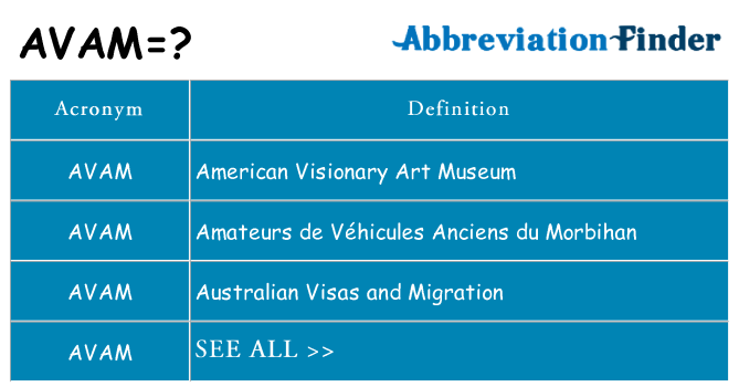What does avam stand for