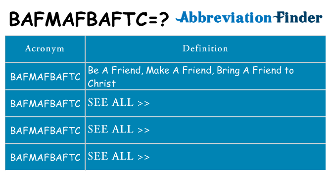 What does bafmafbaftc stand for