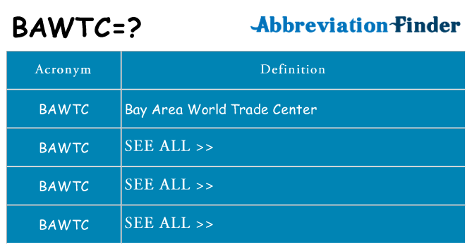 What does bawtc stand for