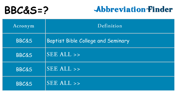 What does bbcs stand for