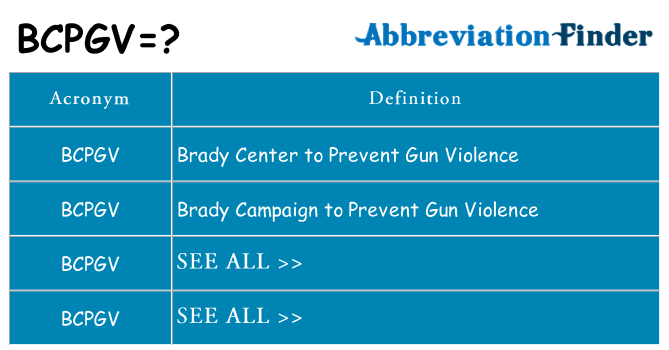 What does bcpgv stand for