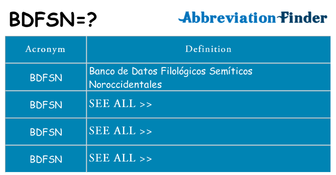 What does bdfsn stand for