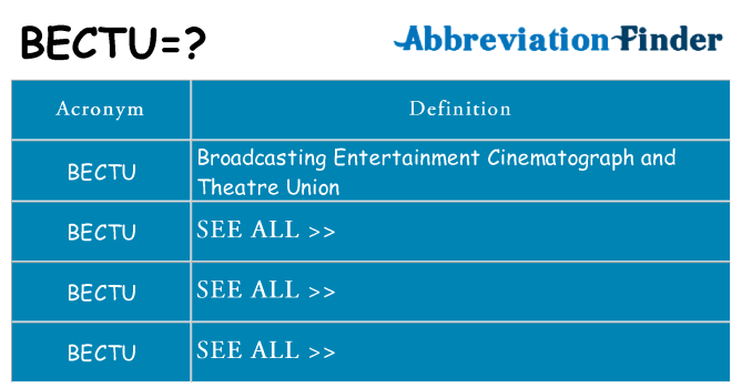 What does bectu stand for