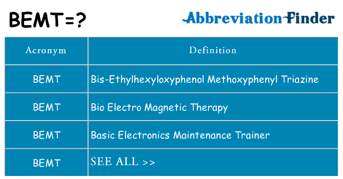What does bemt stand for