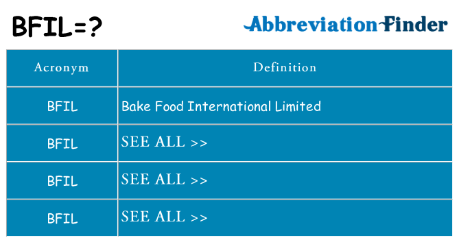 What does bfil stand for