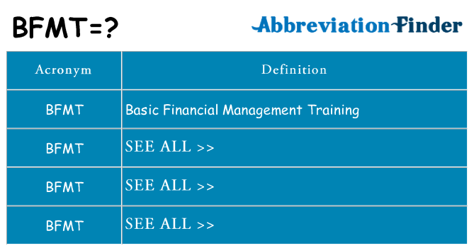 What does bfmt stand for