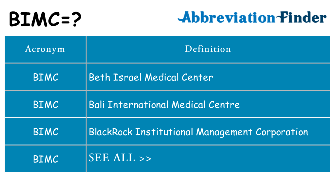 What does bimc stand for