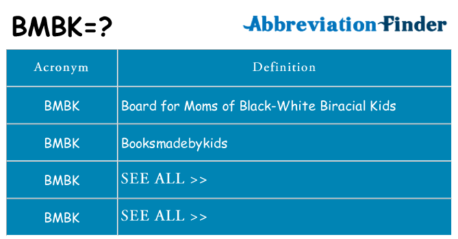 What does bmbk stand for