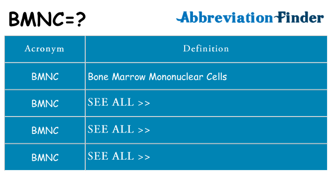 What does bmnc stand for