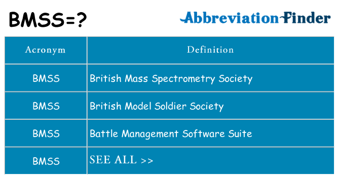 What does bmss stand for