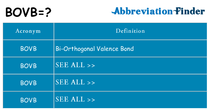 What does bovb stand for