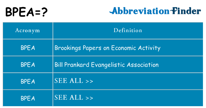 What does bpea stand for