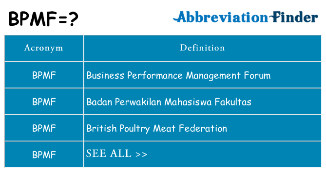 What does bpmf stand for