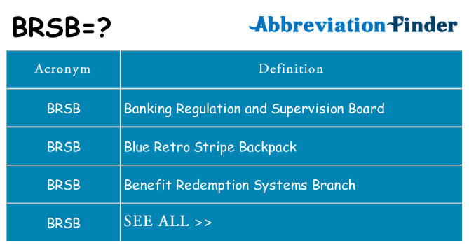 What does brsb stand for