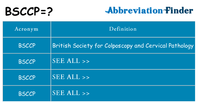 What does bsccp stand for