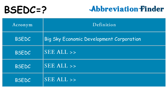 What does bsedc stand for