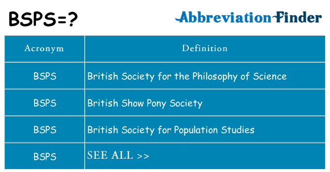 What does bsps stand for