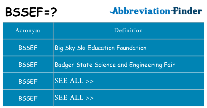 What does bssef stand for