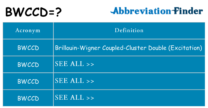 What does bwccd stand for
