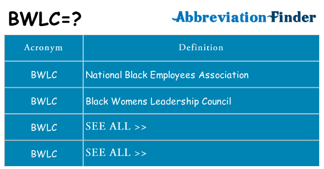 What does bwlc stand for