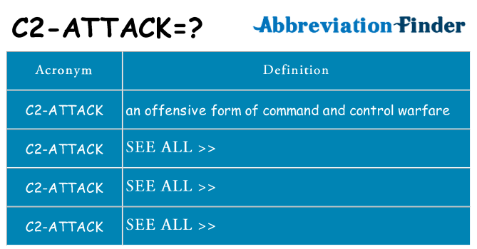 What does c2-attack stand for
