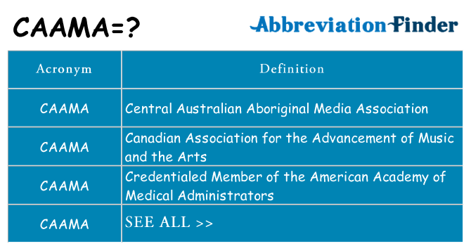 What does caama stand for