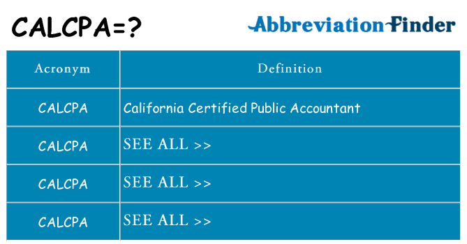 What does calcpa stand for