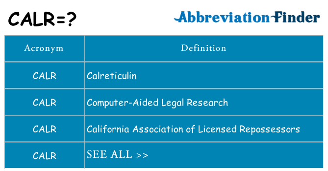 What does calr stand for
