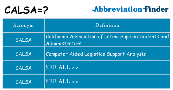 What does calsa stand for