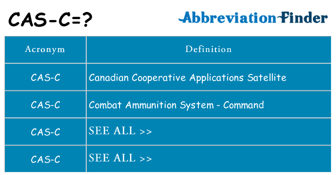 What does cas-c stand for