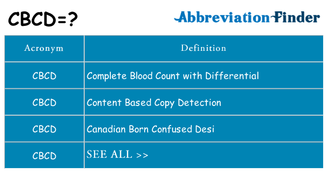 What does cbcd stand for