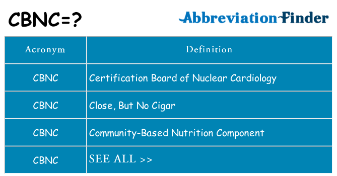 What does cbnc stand for