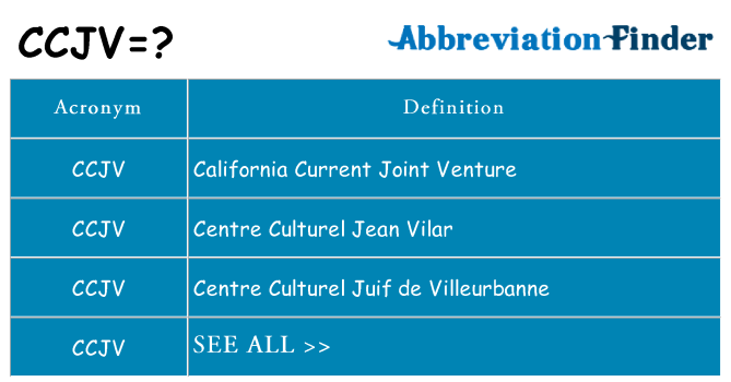What does ccjv stand for