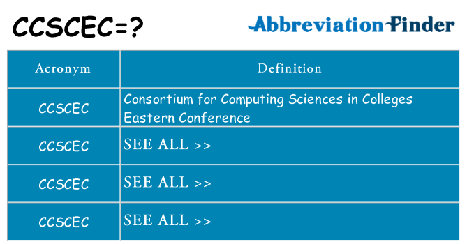 What does ccscec stand for