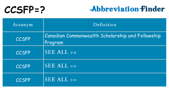 What does ccsfp stand for