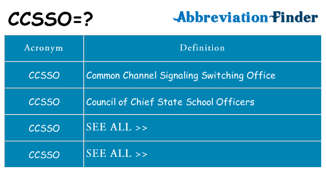 What does ccsso stand for