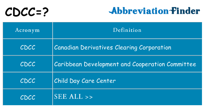 What does cdcc stand for