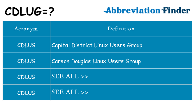 What does cdlug stand for