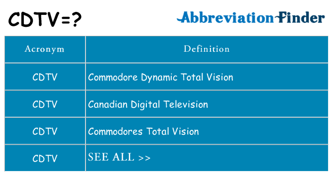 What does cdtv stand for