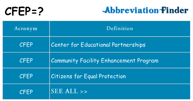 What does cfep stand for