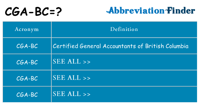 What does cga-bc stand for