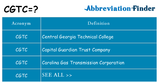 What does cgtc stand for
