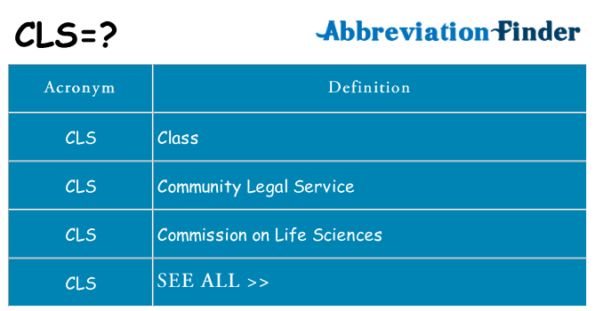 What does cls stand for