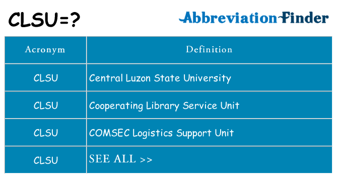 What does clsu stand for