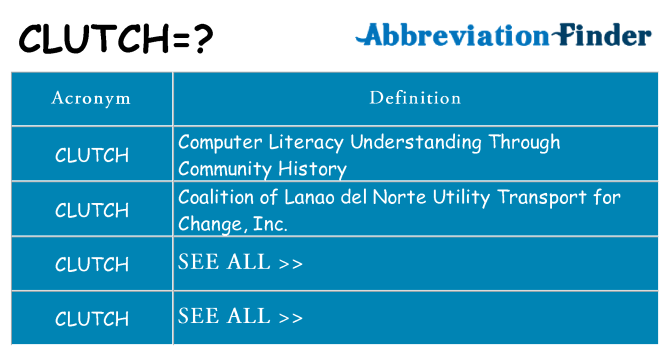 CLUTCH definition and meaning