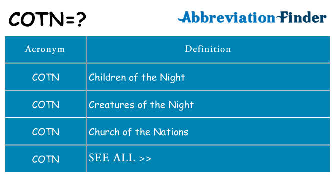 What does cotn stand for