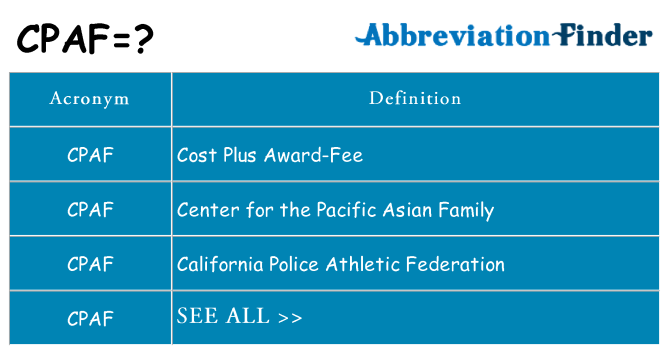 What does cpaf stand for